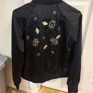Victoria Beckham for Target Black Bomber Jacket with Ornamental Embellishments